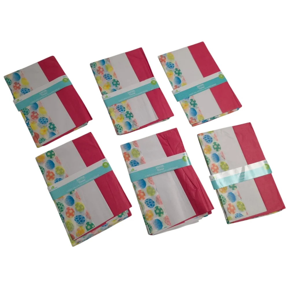Easter Tissue Paper 6-Pack For Gift Bags Boxes 12 Sheets 20